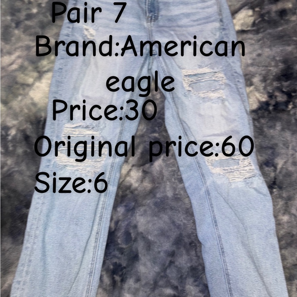 American Eagle Outfitters Women's Light Blue Straight Leg Jeans